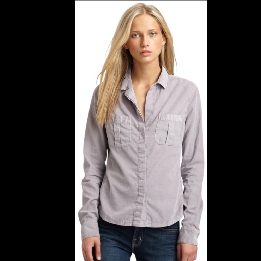 James Perse Lavender Corduroy Knit-Side Designer